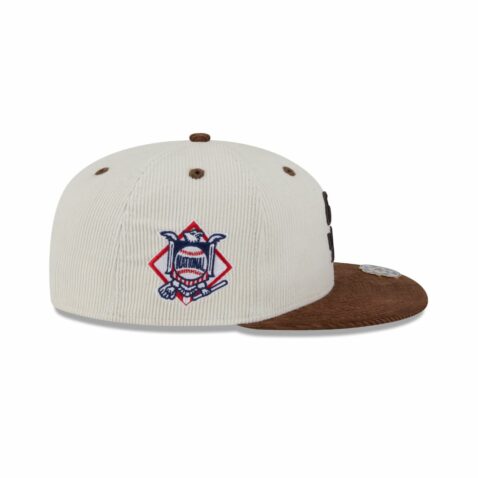 New Era 59Fifty San Diego Padres 2T Cord Fitted Hat White Brown - Image 6