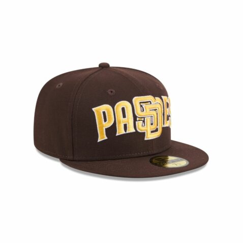 New Era 59Fifty San Diego Padres Overlap Fitted Hat Brown - Image 3