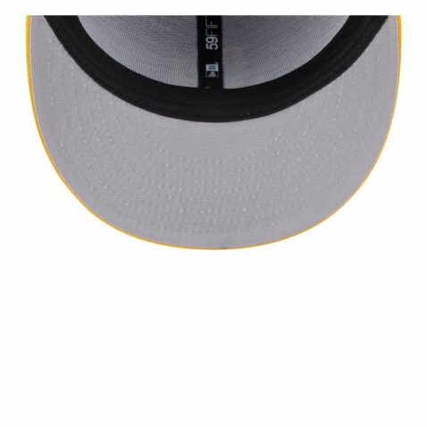 New Era 59Fifty San Diego Padres Pinstripe Two Tone Fitted Hat Brown White Gold - Image 7