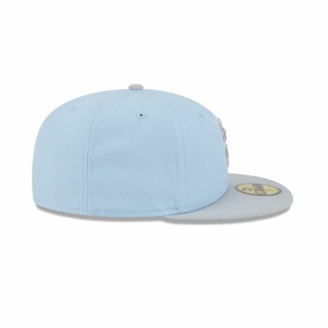 New Era 59Fifty San Diego Padres Two Tone Fitted Hat Light Blue Silver - Image 6