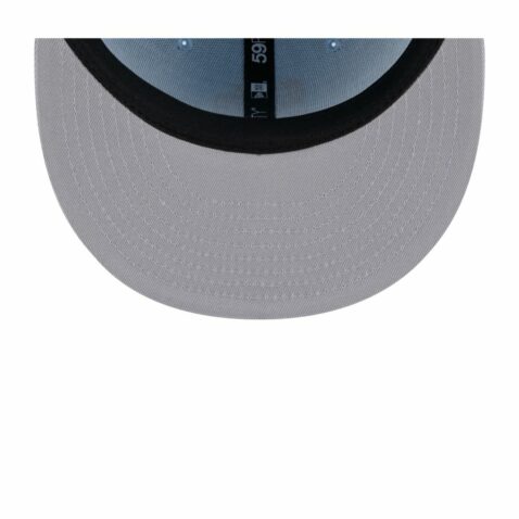 New Era 59Fifty San Diego Padres Two Tone Fitted Hat Light Blue Silver - Image 7