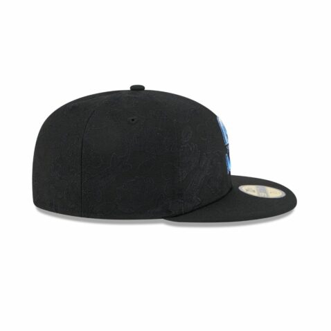 New Era 59Fifty Seattle Mariners Tonal Koi Fitted Hat Black Blue - Image 6