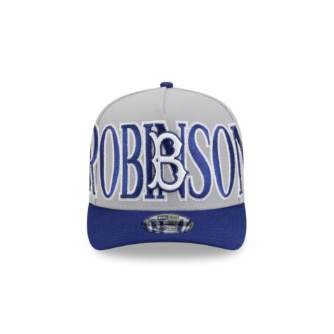 New Era 9Fifty Brooklyn Dodgers Jackie Robinson Center A-Frame Snapback Hat Gray Royal Blue New Era 9Fifty Brooklyn Dodgers Jackie Robinson Center A-Frame Snapback Hat Gray Royal Blue