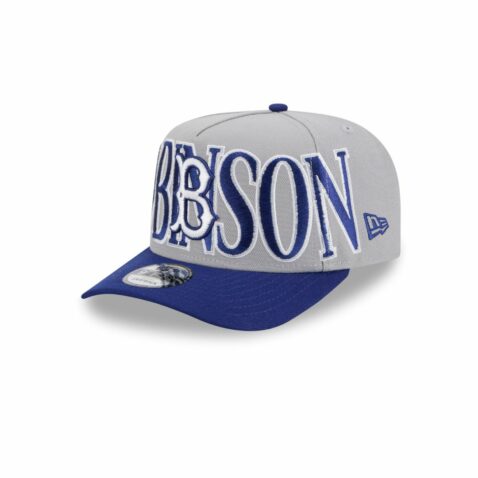 New Era 9Fifty Brooklyn Dodgers Jackie Robinson Center A-Frame Snapback Hat Gray Royal Blue