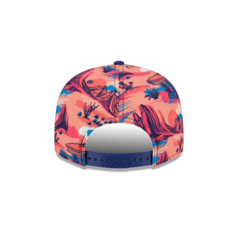 New Era 9Fifty Los Angeles Dodgers Spring Training 2025 Printed Cactus Snapback Pink Multi Dark Royal Blue - Image 5