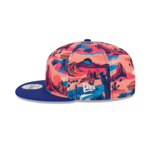 New Era 9Fifty Los Angeles Dodgers Spring Training 2025 Printed Cactus Snapback Pink Multi Dark Royal Blue - Image 4