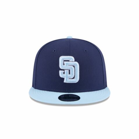 New Era 9Fifty San Diego Padres Two Tone Snapback Hat Navy Blue Light Blue - Image 2