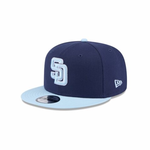 New Era 9Fifty San Diego Padres Two Tone Snapback Hat Navy Blue Light Blue