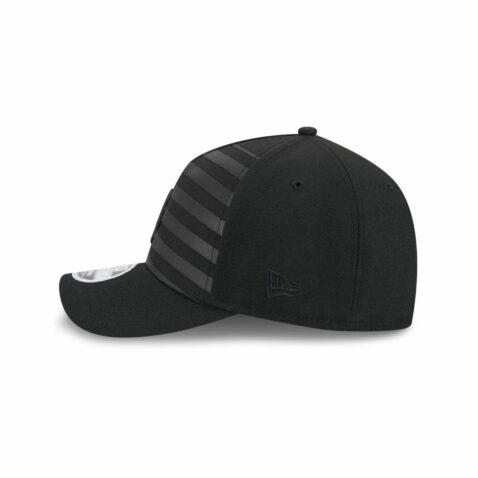 New Era 9Forty M-Crown Los Angeles Dodgers Flag A-Frame Snapback Hat Blackout - Image 4