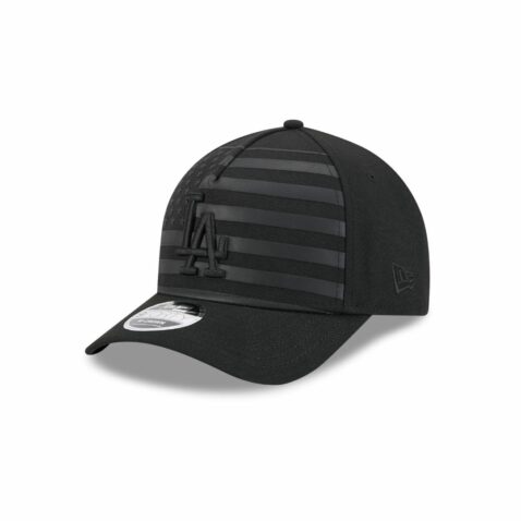 New Era 9Forty M-Crown Los Angeles Dodgers Flag A-Frame Snapback Hat Blackout