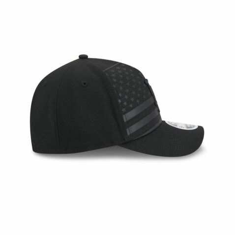 New Era 9Forty M-Crown Los Angeles Dodgers Flag A-Frame Snapback Hat Blackout - Image 6