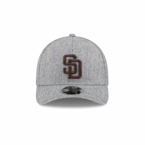 New Era 9Forty M-Crown San Diego Padres Cotton Weave Snapback Hat Graphite Heather Brown - Image 2
