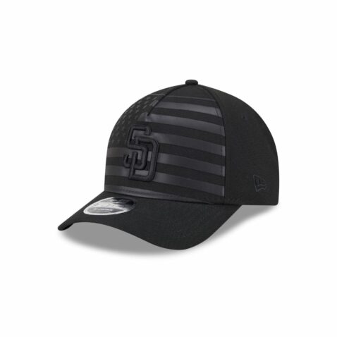 New Era 9Forty M-Crown San Diego Padres Flag A-Frame Snapback Hat Blackout
