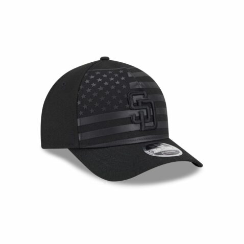 New Era 9Forty M-Crown San Diego Padres Flag A-Frame Snapback Hat Blackout - Image 3