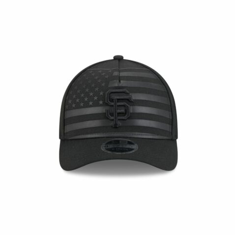 New Era 9Forty M-Crown San Francisco Giants Flag A-Frame Snapback Hat Blackout - Image 2