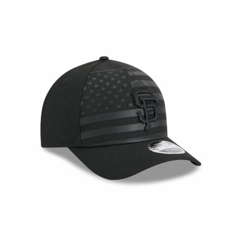 New Era 9Forty M-Crown San Francisco Giants Flag A-Frame Snapback Hat Blackout - Image 3
