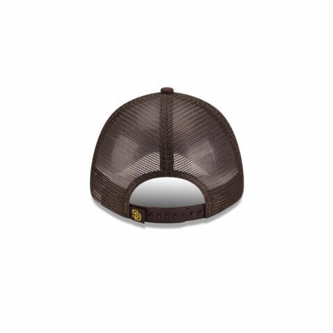New Era 9Forty Women San Diego Padres Arch Glitz Mesh Snapback Hat Brown - Image 5