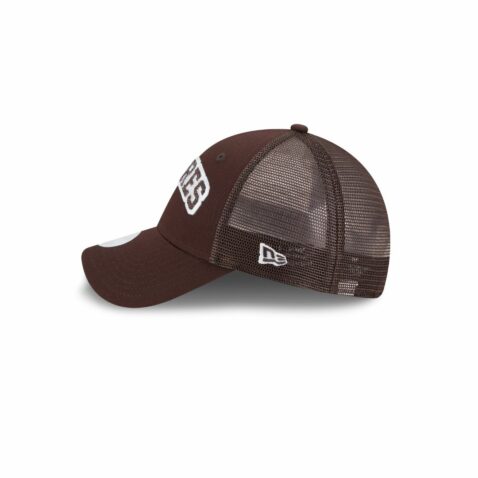 New Era 9Forty Women San Diego Padres Arch Glitz Mesh Snapback Hat Brown - Image 4