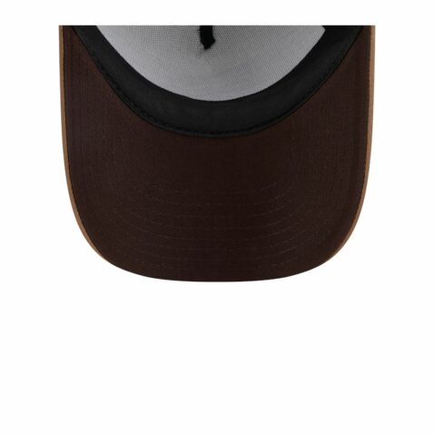 New Era 9Forty Youth San Diego Padres Painted Mesh A-Frame Snapback Hat White Khaki Brown - Image 7