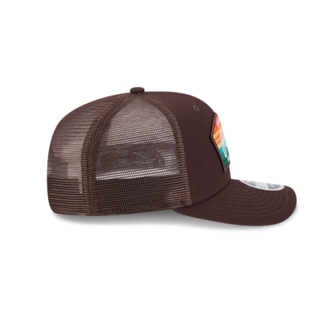 New Era 9Seventy San Diego Padres Spring Training 2025 Patch Mesh Trucker Snapback Hat Brown Multi - Image 6