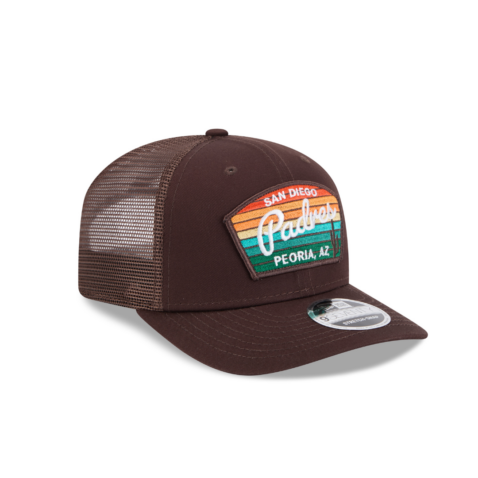 New Era 9Seventy San Diego Padres Spring Training 2025 Patch Mesh Trucker Snapback Hat Brown Multi - Image 3