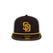 New-Era-Golfer-San-Diego-Padres-Icon-Mesh-Trucker-Rope-Snapback-Hat-Brown-Gold-Front.png