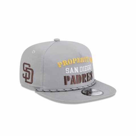New Era Golfer San Diego Padres Vintage Snapback Hat Gray - Image 3