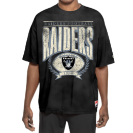 New Era Las Vegas Raiders Throwback G1 Short Sleeve T-Shirt Distressed Black