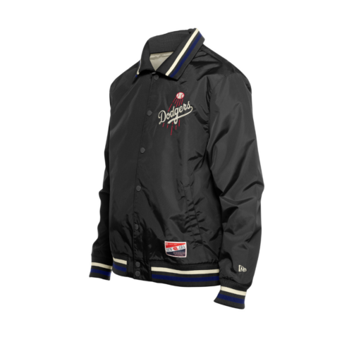 New Era Los Angeles Dodgers G1 Alternate Throwback Jacket Black Chrome White