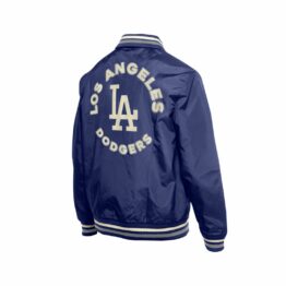 New Era Los Angeles Dodgers G1 Throwback Jacket Dark Royal Blue Chrome White