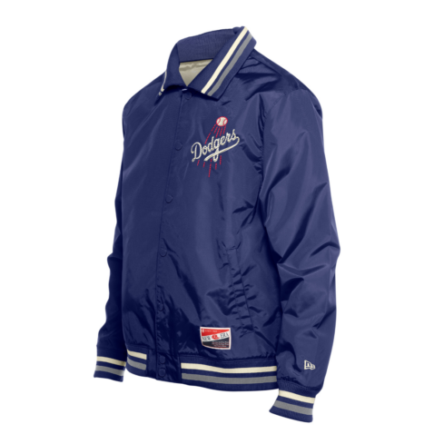 New Era Los Angeles Dodgers G1 Throwback Jacket Dark Royal Blue Chrome White