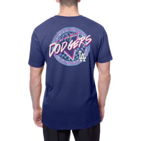 New Era Los Angeles Dodgers Pizzeria Short Sleeve T-Shirt Dark Royal Blue - Image 4