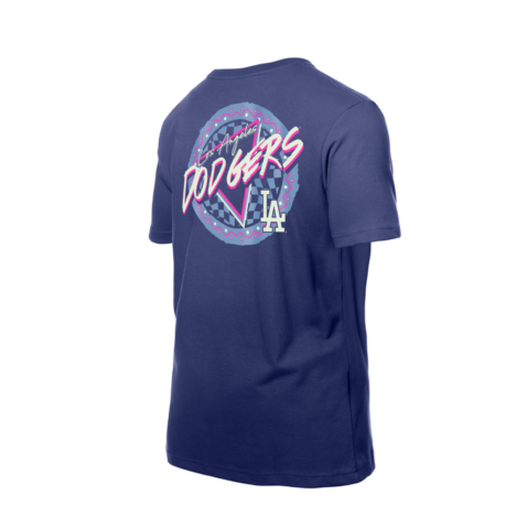 New Era Los Angeles Dodgers Pizzeria Short Sleeve T-Shirt Dark Royal Blue - Image 3