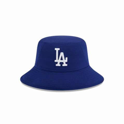 New Era Los Angeles Dodgers Spring Training 2025 Bucket Hat Dark Royal Blue White