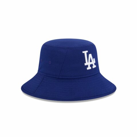 New Era Los Angeles Dodgers Spring Training 2025 Bucket Hat Dark Royal Blue White - Image 3