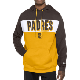 New Era San Diego Padres Block Pullover Hoodie Brown White Gold