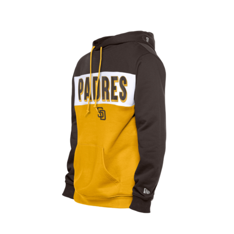 New Era San Diego Padres Block Pullover Hoodie Brown White Gold