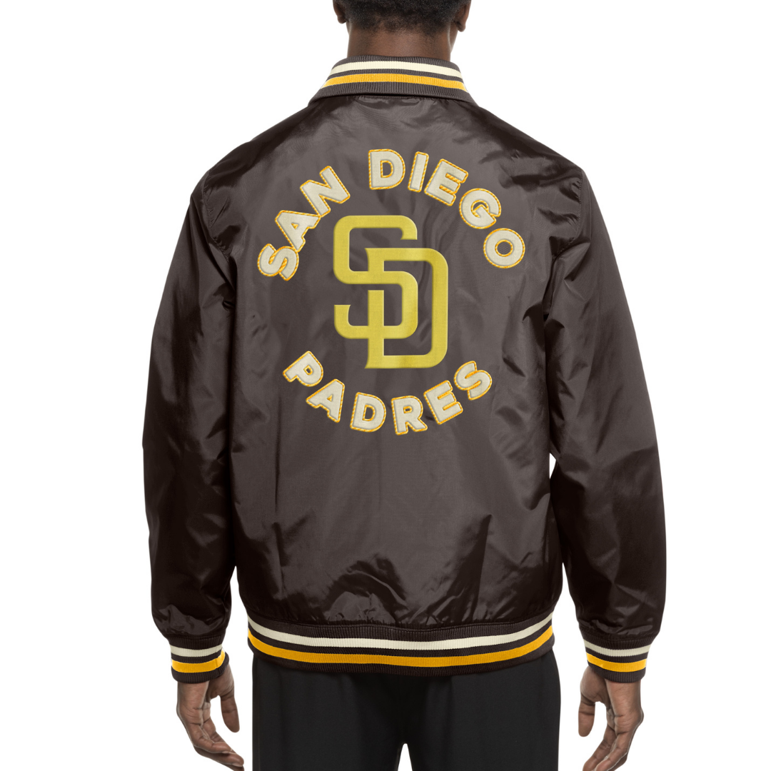 San Diego Padres ジャケット ブラウン Mitchell & Ness San Diego Padres Lightweight Satin Jacket
