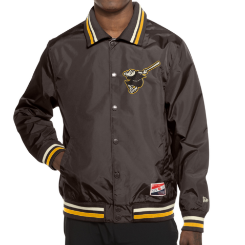 New Era San Diego Padres G1 Throwback Jacket Brown Gold New Era San Diego Padres G1 Throwback Jacket Brown Gold