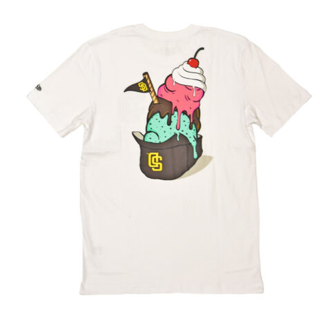 New Era San Diego Padres Ice Cream Short Sleeve T-Shirt White Multi