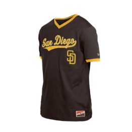 New Era San Diego Padres Short Sleeve Jersey T-Shirt Brown Gold