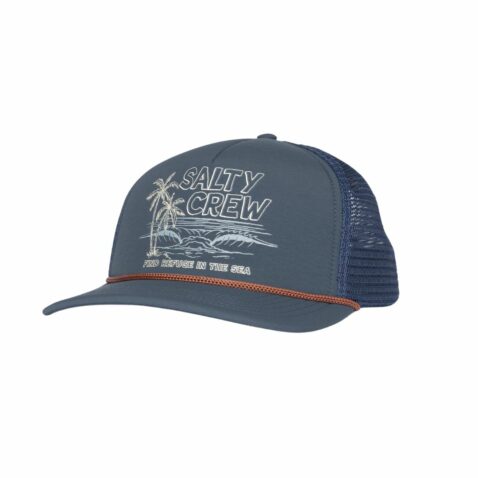 Salty Crew Good Times Foamie Mesh Trucker Snapback Hat Bluefin Salty Crew Good Times Foamie Mesh Trucker Snapback Hat Bluefin