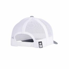 Salty Crew Ink Slinger Retro Mesh Trucker Snapback Hat Heather Grey White