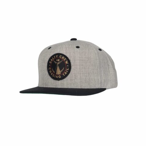 Salty Crew Tailgate 6 Panel Snapback Hat Oatmeal Black