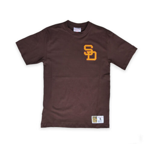 Mitchell & Ness San Diego Padres Legends Collection Tony Gwynn Vintage Logo Short Sleeve T-Shirt Brown