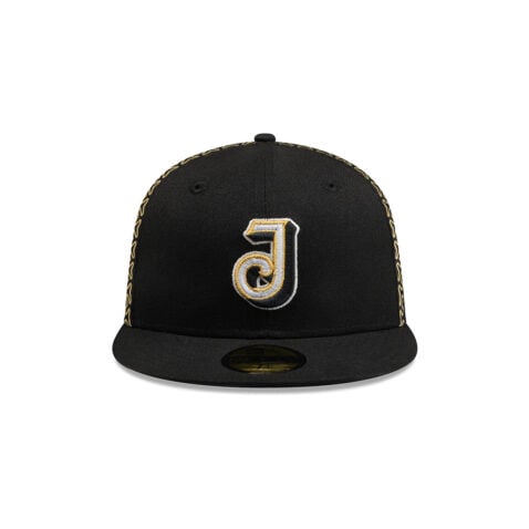 New Era 59Fifty Charros De Jalisco 2025 Alternate J Logo Official On Field Fitted Hat Black Gold - Image 2