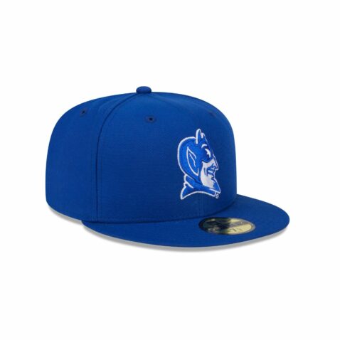New Era 59Fifty Duke University Blue Devils Fitted Hat Blue White - Image 3