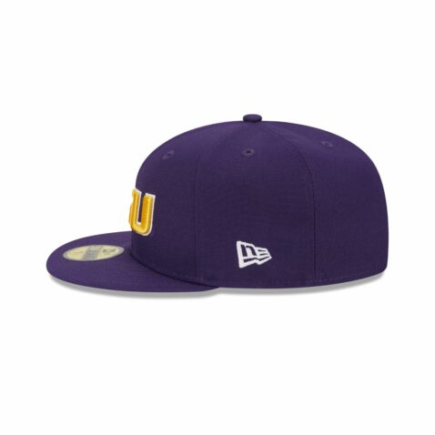 New Era 59Fifty LSU Tigers Fitted Hat Purple Gold - Image 4