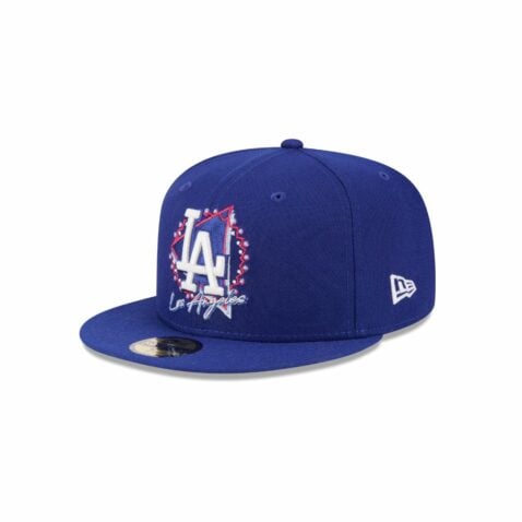 New Era 59Fifty Los Angeles Dodgers Neon Fitted Hat Dark Royal Blue White