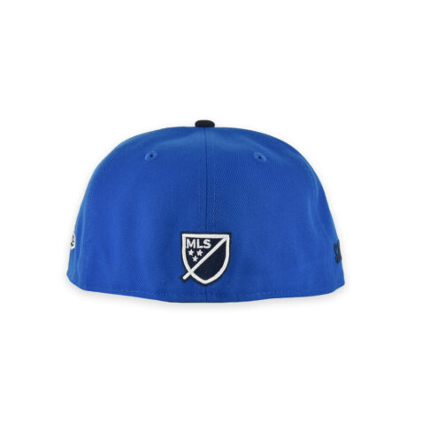 New Era 59Fifty San Diego Football Club SDFC Flow Logo Two Tone Fitted Hat Blue Azure Dark Navy - Image 5
